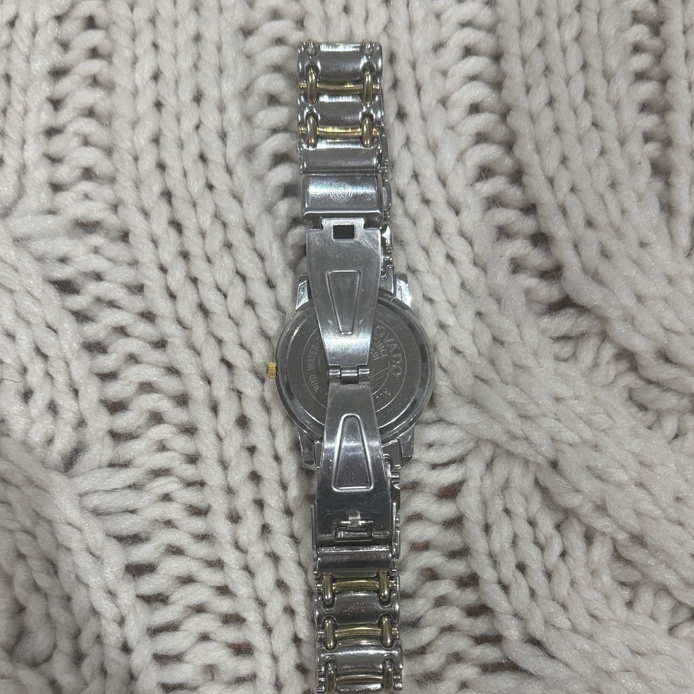 Movado Museum Classic Black Dial Watch with Silver and Gold tone Band - Picture 3 of 9